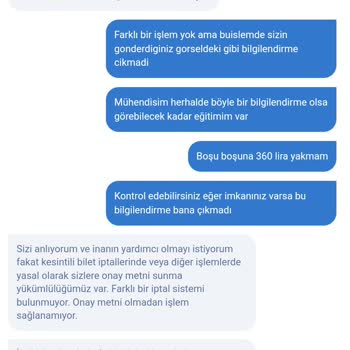 Bilet İptali Ve Yetersiz Bilgilendirme Sorunu