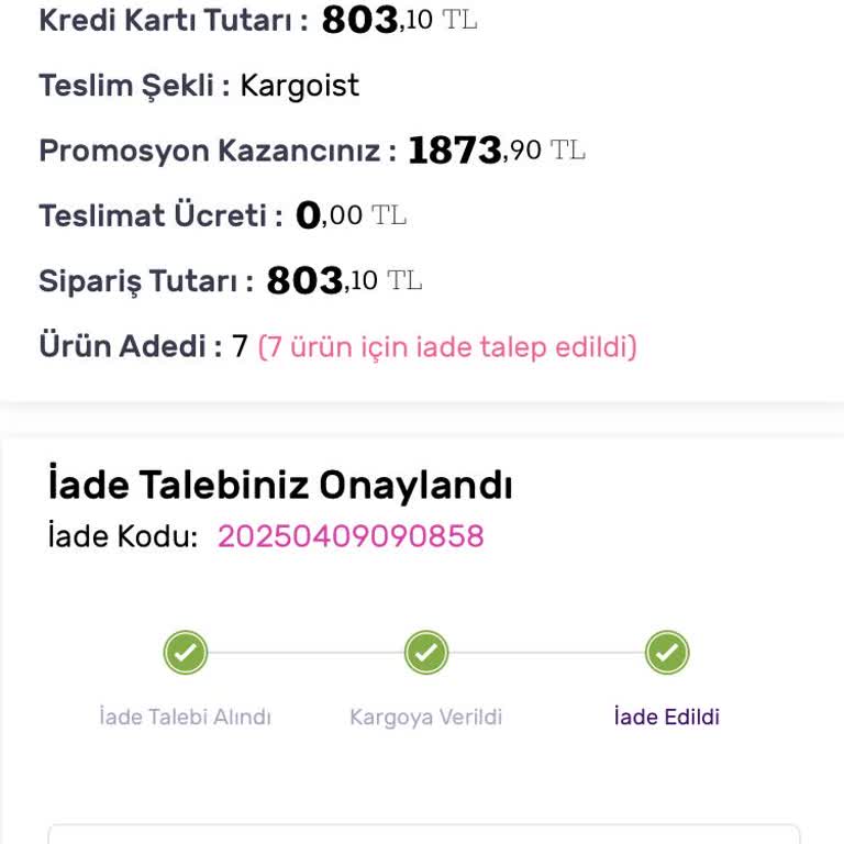 Ürünler Gelmedi, Ücret İadesi Yapılmadı!