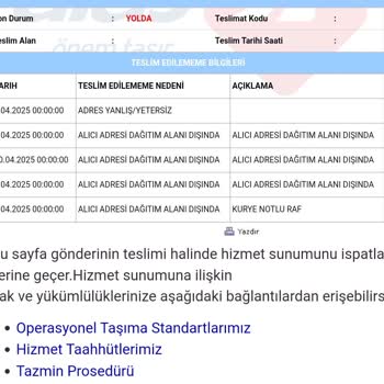 Aras Kargo Yalova Şubesi Teslimat Sorunu
