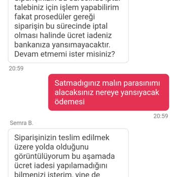 Yemek Sepeti'nde İptal Edilmeyen Sipariş Sorunu