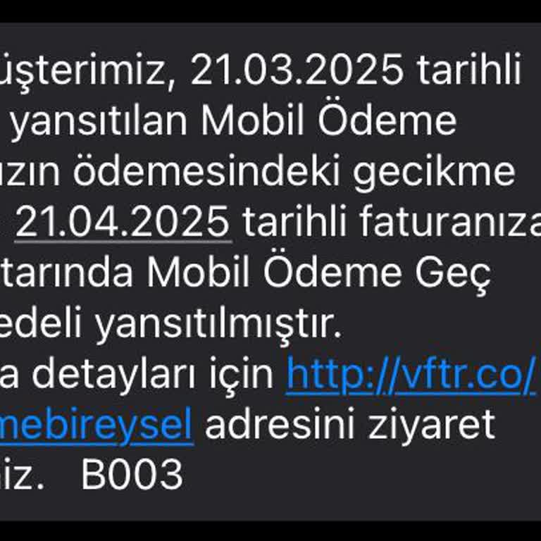 Haksız Mobil Ödeme Gecikme Ücreti