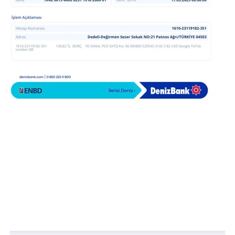 Denizbank'ta Para İadesi Sorunu: İtirazlar Sonuçsuz