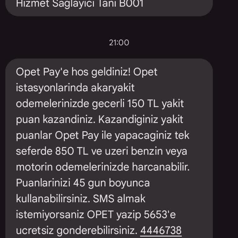 Opet Pay Uygulamasında Puan Görünmeme Sorunu