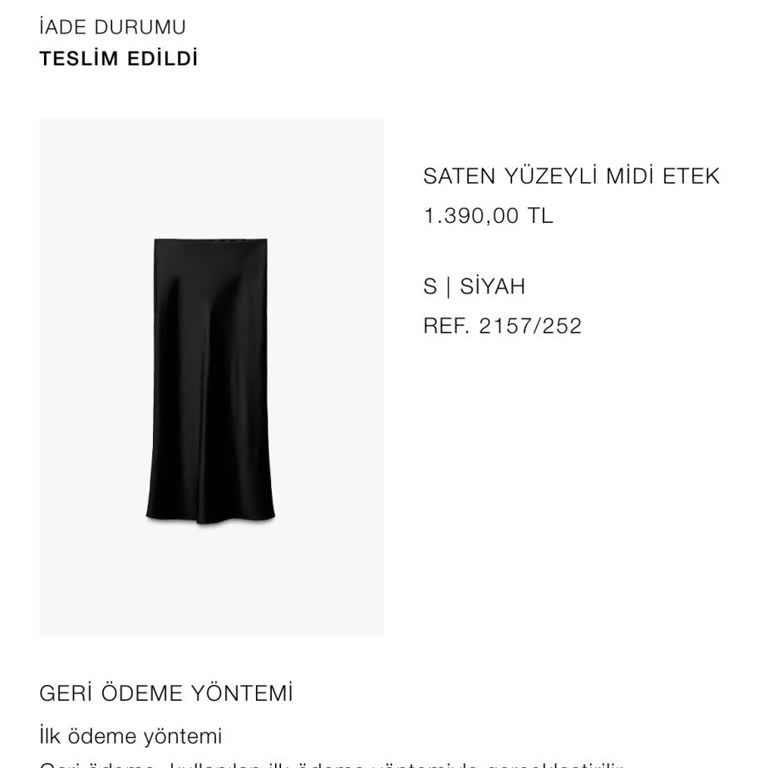 Zara Etek İade Sürecinde Gecikme Ve İletişim Sorunu