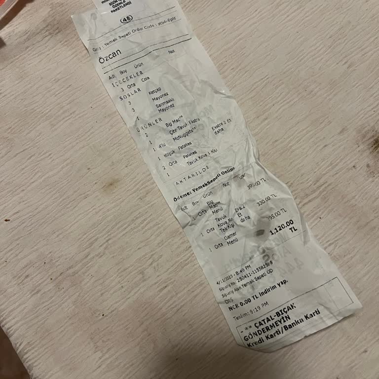 Eksik Ve Soğuk Gelen Sipariş Mağduriyeti