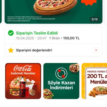 Migros Yemek'te Teslim Edilmeyen Sipariş Ve Cevapsız Müşteri Hizmetleri