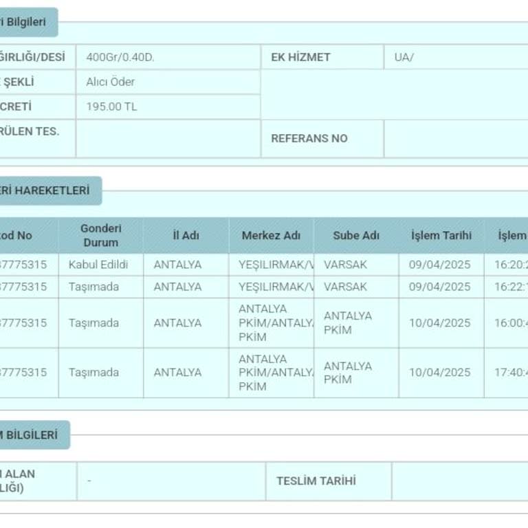 Kargonun Teslimatında Gecikme Sorunu