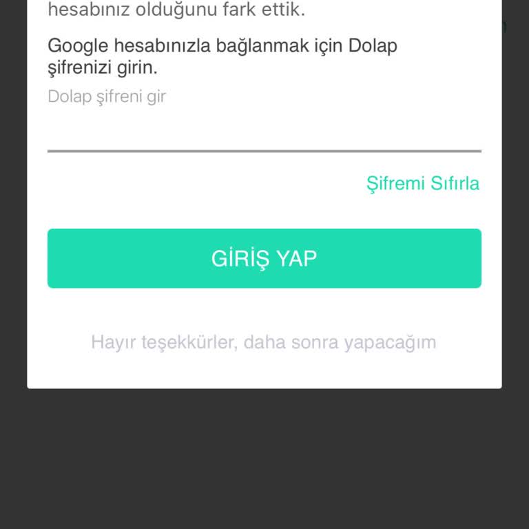Dolap Uygulamasında Şifre Sorunu Ve Hesaba Erişim Problemi