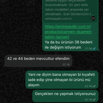 İade Hakkı Engellenen Müşteri: Emine Aydın'da Hayal Kırıklığı