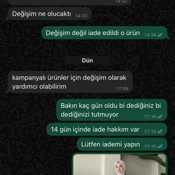 İade Hakkı Engellenen Müşteri: Emine Aydın'da Hayal Kırıklığı
