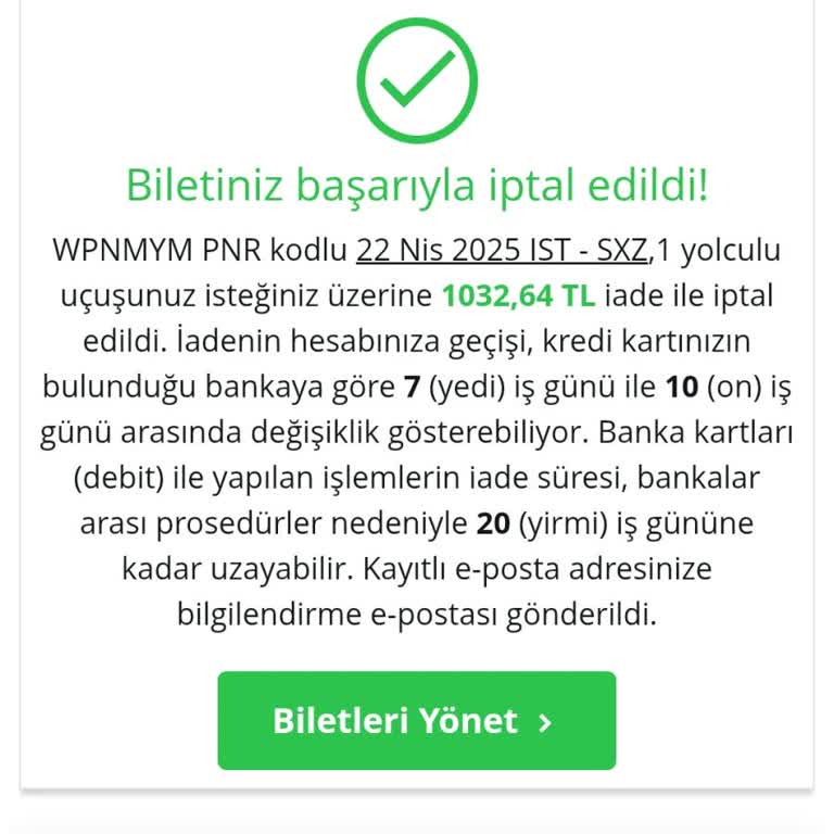 Uçak Bileti İptalinde Yüksek Ceza Ücreti