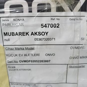 Onvo Mikrodalga Fırın Garanti Sorunu