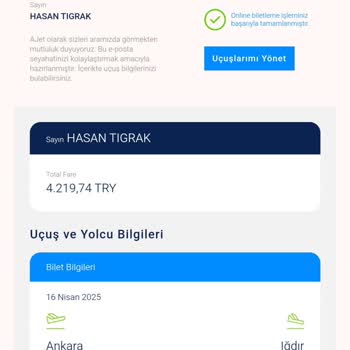 Uçak Bileti Tarih Hatası Ve Ekstra Ücret Sorunu