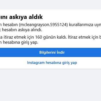 Instagram Hesabı Nedeniyle Facebook Erişim Sorunu