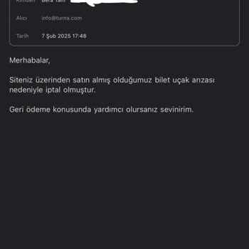 Uçak İptali Sonrası İade Sorunu