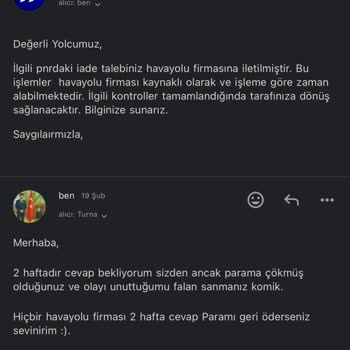 Uçak İptali Sonrası İade Sorunu