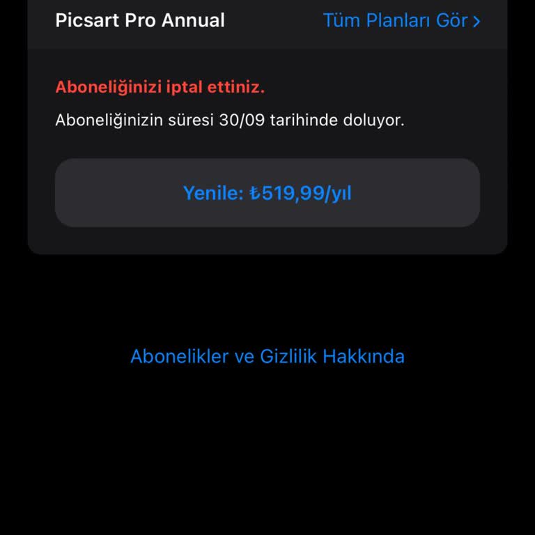 PicsArt Üyelik Ücreti Sorunu