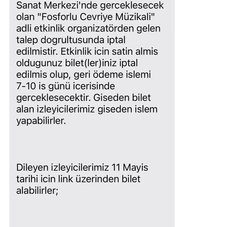 Oyun İptali Sonrası Ücret İadesi Hala Yapılmadı