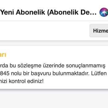 İSKİ Abonelik Başvurusunda Sonuçlanmamış Başvuru Hatası