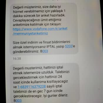 Vodafone'dan Haksız Cayma Bedeli Talebi
