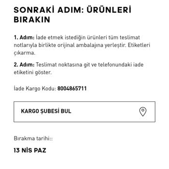 Adidas Online Mağaza İade Sürecinde Sorun Yaşıyorum