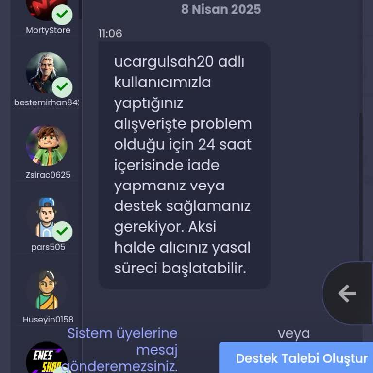 Destek Sistemi Ve İade Süreci Kabusu