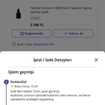 N11 Eksik Parçalı Ürün Ve Haksız İade Reddi