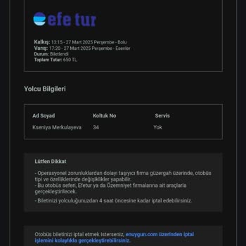 Bilet İadesi Sorunu Ve Geciken Ödeme