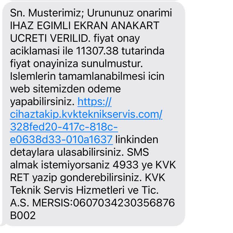 Garantisi Devam Eden Cihazda Yüksek Servis Ücreti Şoku