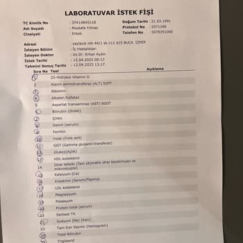 Özel Sağlık Sigortası Kan Testini Karşılamıyor