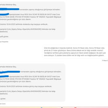 Hepsiburada'dan Sürekli Ertelenen Laptop Teslimatı