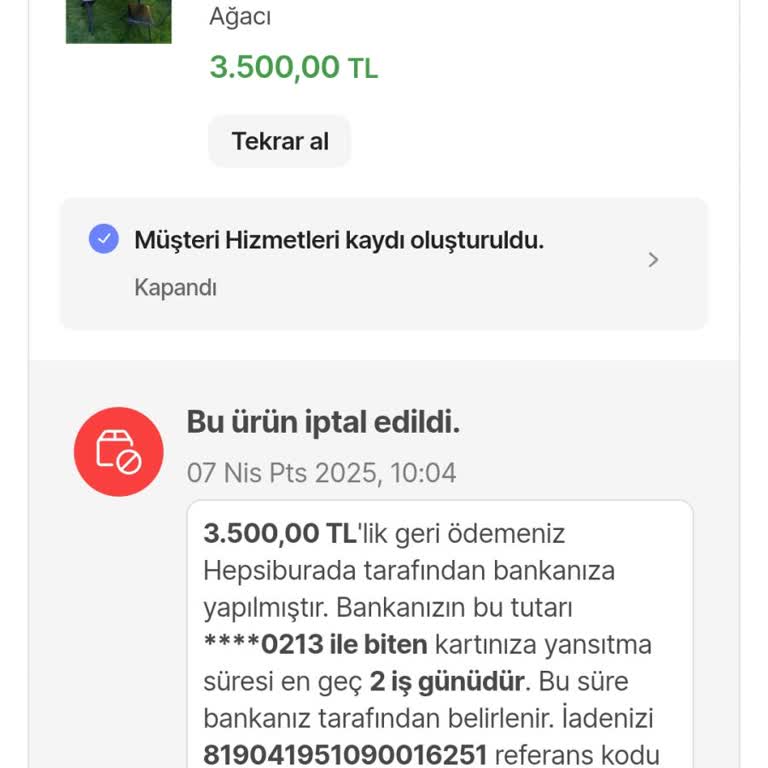 Yanlış İade Ve Eksik Bilgilendirme Sorunu