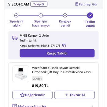 Eksik Gönderilen Ortopedik Yastık Ve İletişim Sorunu