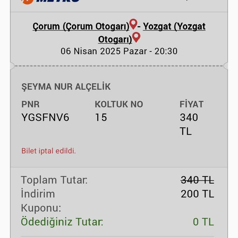 Bilet İadesinde Gecikme Ve Canlı Destek Sorunu