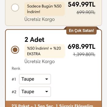 Glazina Tek Ürün Gönderdi