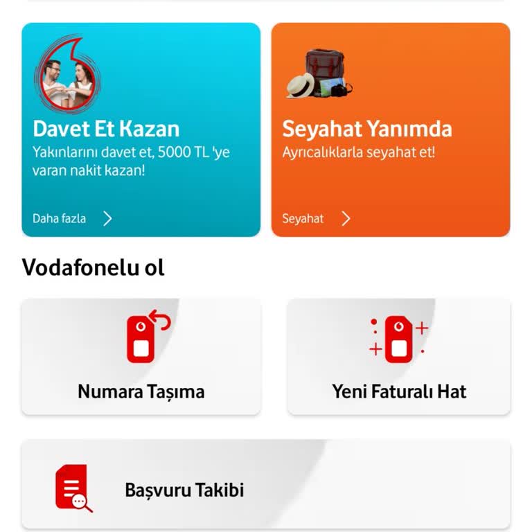 Vodafone Uygulamasında Tarife Ve Paket Uyumsuzluğu