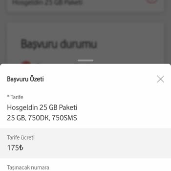 Vodafone Uygulamasında Tarife Ve Paket Uyumsuzluğu