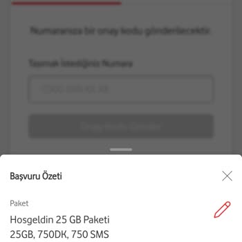 Vodafone Uygulamasında Tarife Ve Paket Uyumsuzluğu