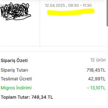 Migros Sanal Market'te Eksik Ve Geç Teslimat Sorunu