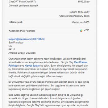 ChatGPT Plus Üyeliğinde Banlanma Sorunu