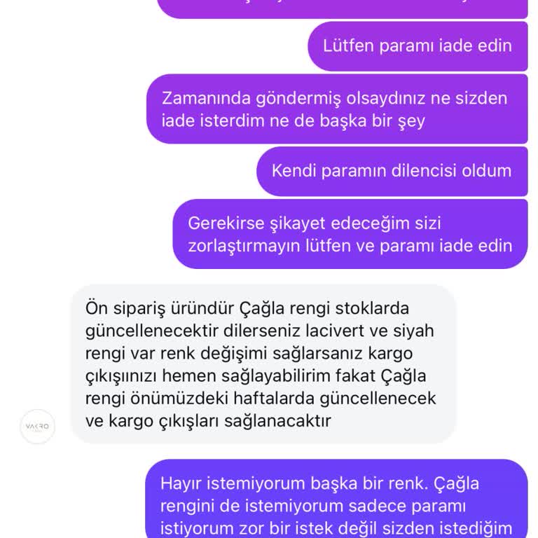 Bir Aydır Beklenen Ürün Ve İade Sorunu