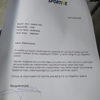 Ayakkabı Kalitesi ve Kullanım Ömrü Üzerine Şikayet