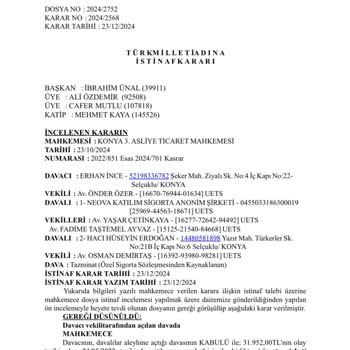 Sigorta Şirketinin Mahkeme Kararını Yok Sayması Ve İcra Takibi