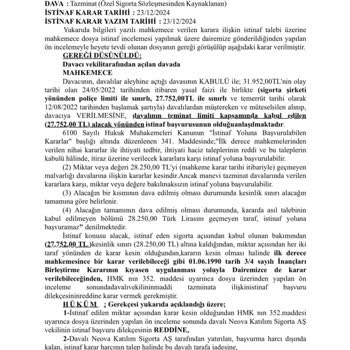 Sigorta Şirketinin Mahkeme Kararını Yok Sayması Ve İcra Takibi