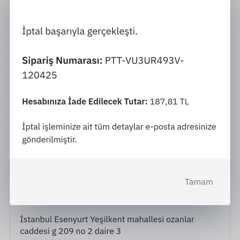 Epttavm'den İptal Edilen Siparişin İadesi Gecikti