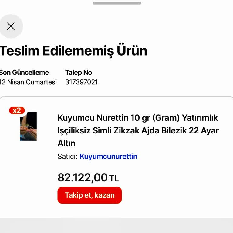Yanlış Adres Ve Geri Çekilen Ürünle Mağduriyet