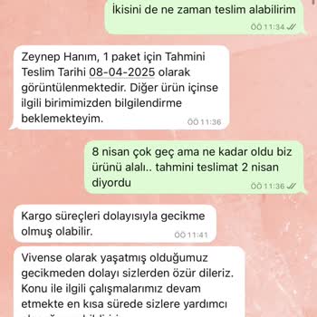 Vivense'den Teslim Edilmeyen Yatak Ve Çözüm Bekleyen Müşteri