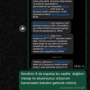 Aras Kargo'nun Yetkisiz Mesajları Ve Yanıltıcı Bilgilendirmesi