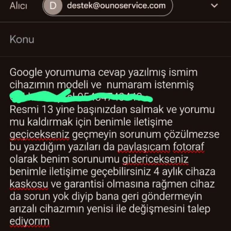 Kasko Kapsamında Giderilmeyen Arızalar
