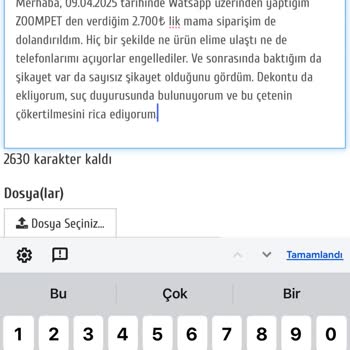 Sipariş Verdim, Ne Ürün Ne Para İadesi